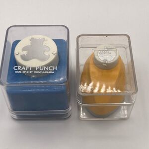 Vintage‎ Lot of 2 Punches Bear Apple Craft Punch Scrapbooking Teacher Teddy Bear